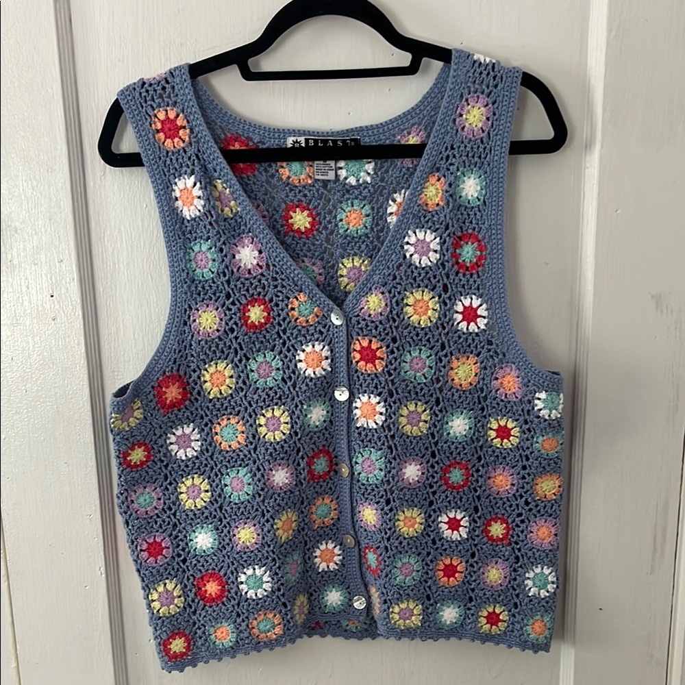 Colorful Crochet Vest